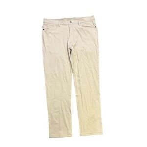 Collars & Co Tech Pull On Pants Men's Khaki W36 L30 Flat Front NEW Stretch Golf
